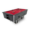Coin Pool Table - Black Red Coin Operated Pool Table