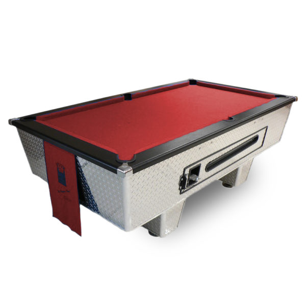 Pool Table Coin Aluminium Red Pool Table - Coin Operated