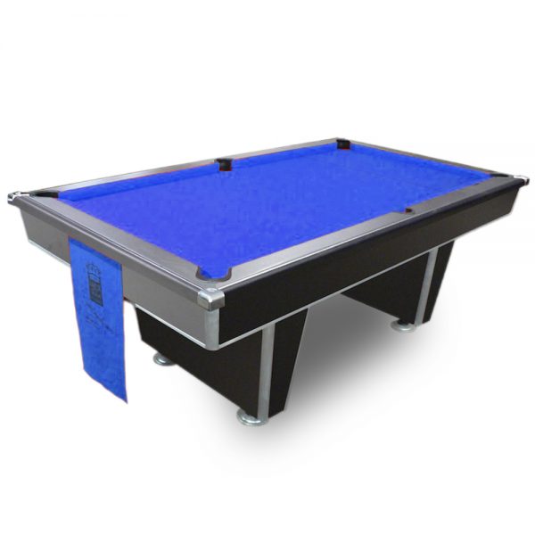 Prestige Black Blue Cloth Pool Table - Prestige
