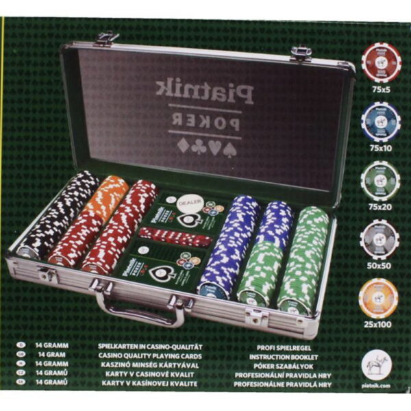 Poker Case - 300 Chips & 2 Decks 2 Ambassador ProPoker Carbon Fibre Poker Chip Set