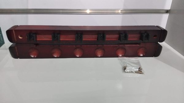 wall mount 6-way cue rack
